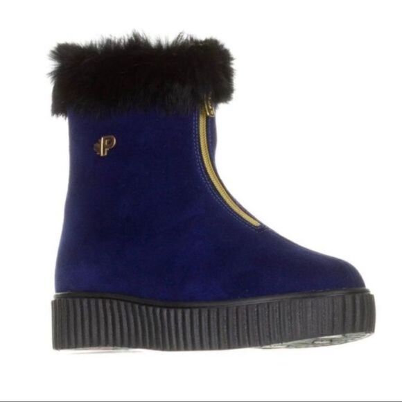 Pajar Shoes - Pajar Navy Celia Suede Ankle Booties